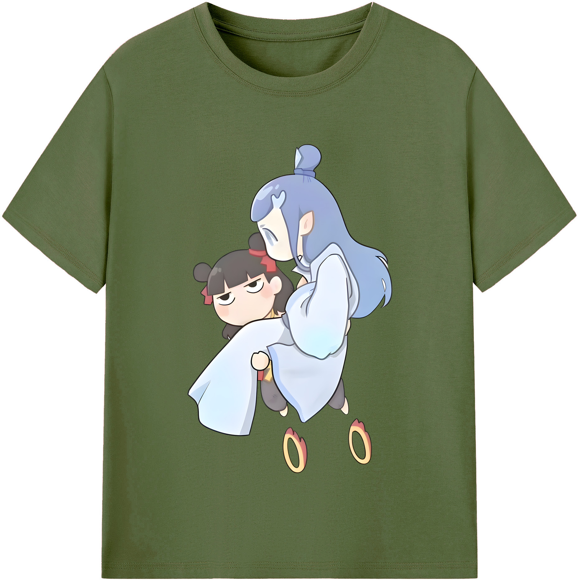 （画像用） Ne Zha 2 ナタ 魔童の大暴れ 綿100％半袖Tシャツ（フロントプリント）